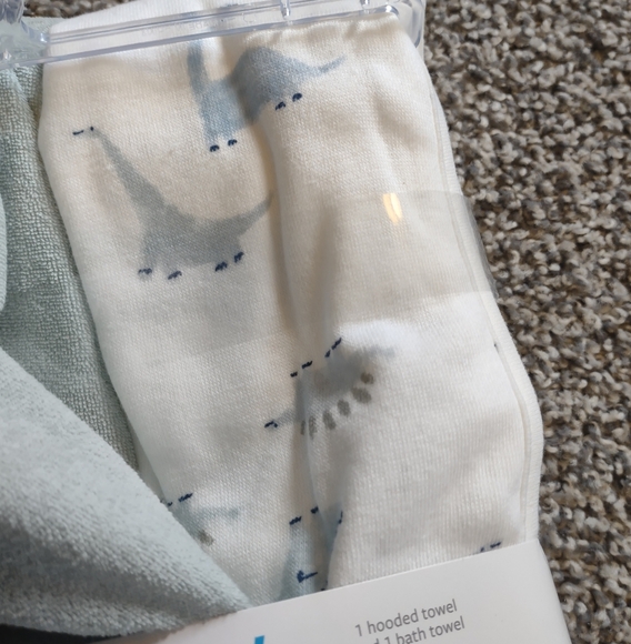 Carter's Just One You Mint Bear Towel Set - Picture 2 of 7